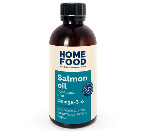 Home Food - Лососева олія для здоров’я шкіри та блиску шерсті собак і котів, 200мл