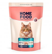 Home Food Sterilised - сухий корм з кроликом та журавлиною для стерилізованих кішок і кастрованих котів, 1,6кг