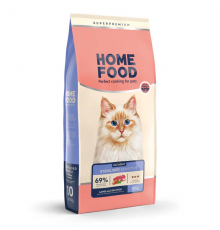 Home Food Adult with Sensitive Digestion - сухий корм з ягням та лососем для дорослих котів з чутливим травленням, 10кг