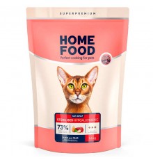 Home Food Grain Free Hypoallergenic - сухий беззерновой корм з качкою та грушею для дорослих котів схильних до алергії, 1,6кг