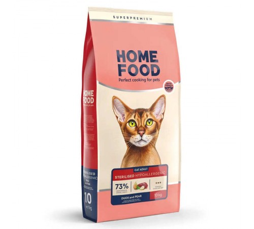 Home Food Grain Free Hypoallergenic - сухий беззерновой корм з качкою та грушею для дорослих котів схильних до алергії, 10кг