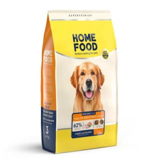 Home Food Adult Maxi - сухий корм здорова шкіра і блиск шерсті з індичкою та лососем для дорослих собак великих порід, 3кг