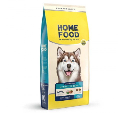 Home Food Adult Maxi - гіпоалергенний сухий корм з форелью та рисом для дорослих собак великих порід, 10кг