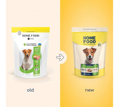 Home Food Adult Mini - сухий корм з ягнятиною та рисом для дорослих активних собак та юніорів дрібних порід, 700г