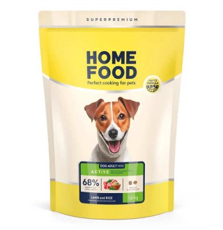 Home Food Adult Mini - сухий корм з ягнятиною та рисом для дорослих активних собак та юніорів дрібних порід, 1,6кг