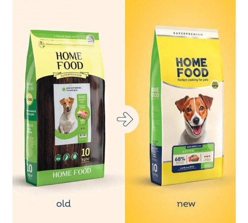 Home Food Adult Mini - сухий корм з ягнятиною та рисом для дорослих активних собак та юніорів дрібних порід, 10кг