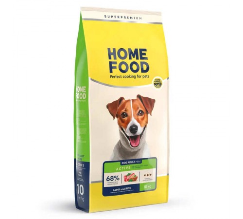 Home Food Adult Mini - сухий корм з ягнятиною та рисом для дорослих активних собак та юніорів дрібних порід, 10кг