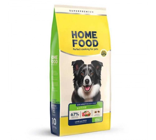 Home Food Adult Medium Maxi - сухий корм з ягнятиною та рисом для дорослих активних собак і юніорів середніх та великих порід, 10кг