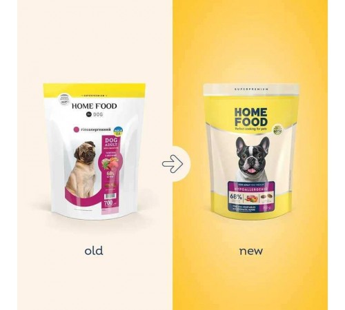 Home Food Hypoallergenic - сухий корм з телятиною, овочами і травами для дорослих собак дрібних і середніх порід, 700г