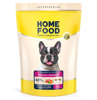 Home Food Hypoallergenic - сухий корм з телятиною, овочами і травами для дорослих собак дрібних і середніх порід, 1,6кг