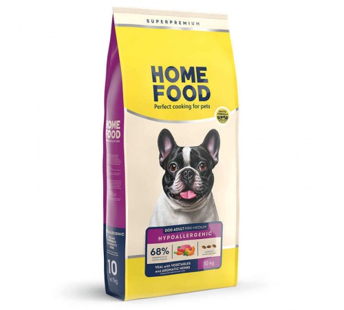 Home Food Hypoallergenic - сухий корм з телятиною, овочами і травами для дорослих собак дрібних і середніх порід, 10кг
