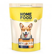 Home Food Healthy Skin and Shiny Coat Adult Medium - сухий корм з індичкою та лососем для здоров'я шкіри й блиску шерсті у собак середніх порід, 1,6кг