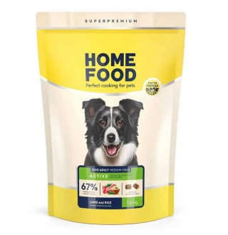 Home Food Adult Medium Maxi - сухий корм з ягнятиною та рисом для дорослих активних собак і юніорів середніх та великих порід, 1,6кг