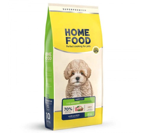 Home Food for Puppies - сухий корм з ягнятиною та рисом для цуценят малих порід, 10кг
