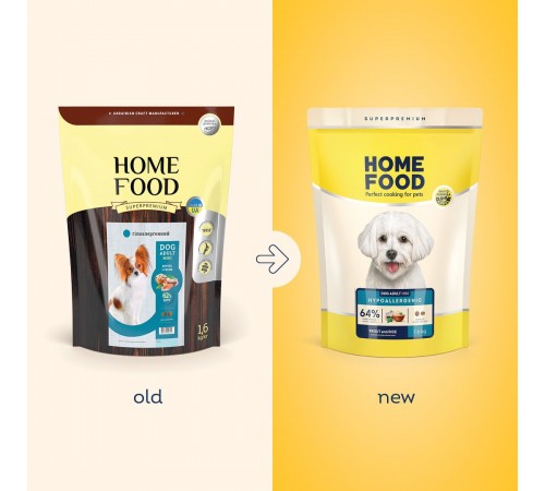 Home Food Hypoallergenic Adult Mini - гіпоалергенний сухий корм з фореллю та рисом для дорослих собак дрібних порід, 1,6кг