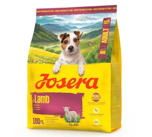 Josera Mini Adult Lamb - сухий корм з ягнятиною для собак малих порід 900 г