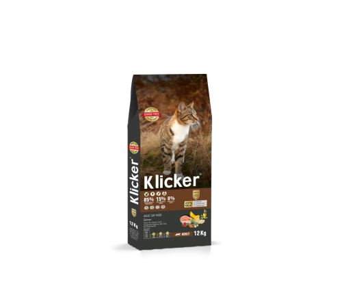 Klicker Cat Adult with Salmon -  сухий беззерновий корм з лососем для дорослих котів, 12кг