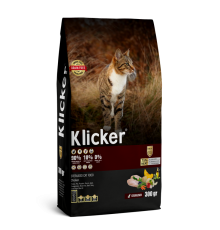 Klicker Cat Adult Sterilized with Chicken - сухий беззерновий холістик корм для стерилізованих котів з куркою, 300г
