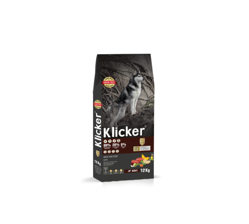 Klicker Dog Adult with Lamb - сухий беззерновий холістик корм для дорослих собак з ягням,12кг