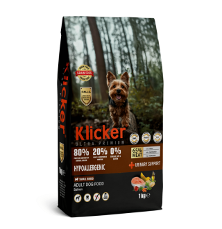 Klicker Dog Adult Small Hypoallergenic with Salmon - сухий беззерновий гіпоалергенний холістик корм для дорослих малих порід собак з лососем, 1кг