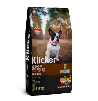 Klicker Dog Adult Small with Salmon- сухий беззерновий холістик корм для дорослих дрібних порід собак з лососем, 500г
