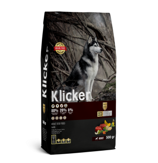 Klicker Dog Adult with Lamb - сухий беззерновий холістик корм для дорослих собак з ягням, 500г