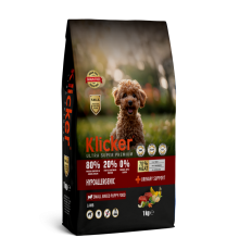 Klicker Dog Puppy Small Hypoallergenic with Lamb - сухий беззерновий гіпоалергенний холістик корм для цуценят малих порід з ягням, 1кг