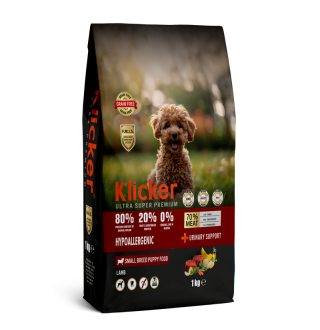 Klicker Dog Puppy Small Hypoallergenic with Lamb - сухий беззерновий гіпоалергенний холістик корм для цуценят малих порід з ягням, 1кг