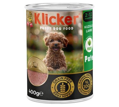 Klicker Dog Puppy with Lamb Pate  - вологий корм-паштет для цуценят з ягням, 400г