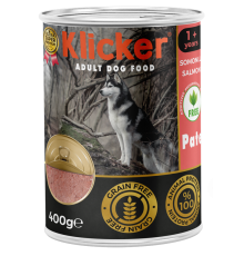 Klicker Dog Adult with Salmon Pate - вологий корм-паштет для дорослих собак із лососем, 400г