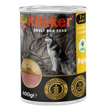 Klicker Dog Adult with Chicken - вологий корм-паштет для дорослих собак з куркою, 400г