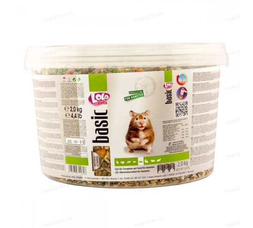 Lolopets повнораційний корм для хом'яка 2,2кг LO-71161