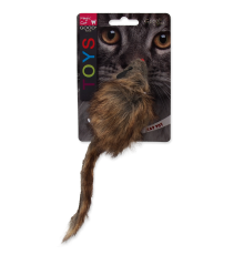 Magic Cat Toy Shaggy Plush Giant Mouse - іграшка для котів плюшева гігант миш з котячою м'ятою, 21см