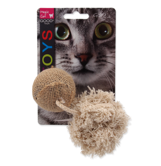 Magic Cat Toy ball with catnip, mix - подвійна іграшка для котів з м'ятою, 10см