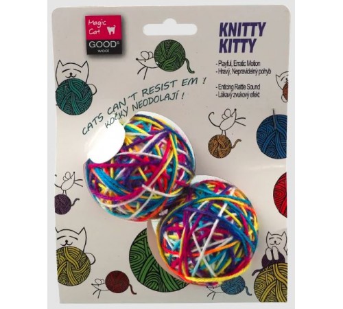 Magic Cat Toy Ball Color - іграшка для котів, барвисті м'ячики 6,5см, 2шт.