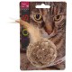 Magic Cat Chenille ball with feathers and catnip mix colour - іграшка для котів шенилова кулька з пір'ям та котячою м'ятою, 14см