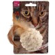 Magic Cat Chenille ball with feathers and catnip mix colour - іграшка для котів шенилова кулька з пір'ям та котячою м'ятою, 14см