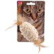 Magic Cat Chenille ball with feathers and catnip mix colour - іграшка для котів овал з пір'ям та м'ятою, 20см