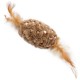 Magic Cat Chenille ball with feathers and catnip mix colour - іграшка для котів овал з пір'ям та м'ятою, 20см