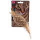 Magic Cat Chenille ball with feathers and catnip mix colour - іграшка для котів овал з пір'ям та м'ятою, 20см