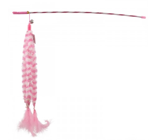 Magic Cat - іграшка вудка для котів, бавовняні хвостики з пір'ячком і дзвіночком, 45см