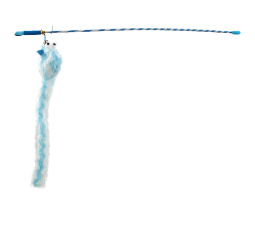 Magic Cat - іграшка вудка для котів, бавовняна мишка з довгим хвостиком і дзвіночком, 45см