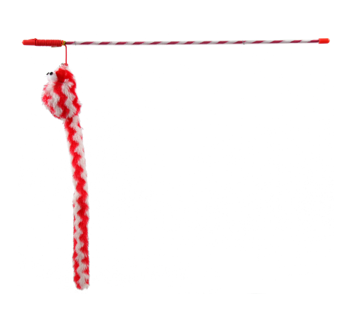 Magic Cat - іграшка вудка для котів, бавовняна мишка з довгим хвостиком і дзвіночком, 45см