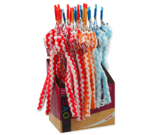 Magic Cat - іграшка вудка для котів, бавовняна мишка з довгим хвостиком і дзвіночком, 45см