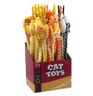 Magic Cat - іграшка вудка для котів, бавовняна пташка з довгим хвостиком і дзвіночком, 45см