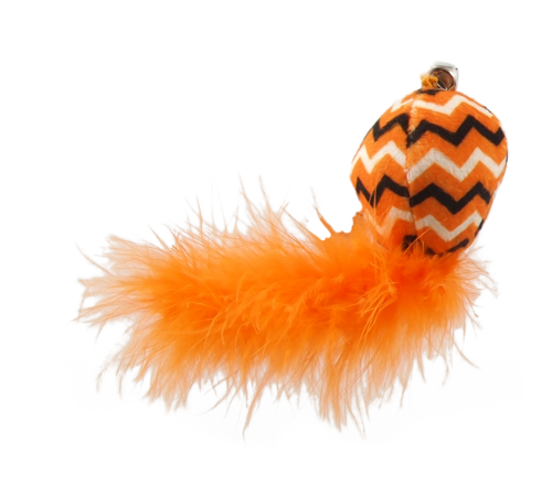 Magic Cat - іграшка вудка для котів, бавовняна кулька з пір'ячком, 45см