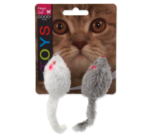 Magic Cat Toy Mice Rattling with Catnip - іграшка для котів миші з котячою м'ятою, 11см, 2шт