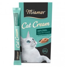 Miamor Cat Cream Biotin - ласощі крем-мус з біотином для підтримує здоров'я шкіри та шерсті у котів, 90г