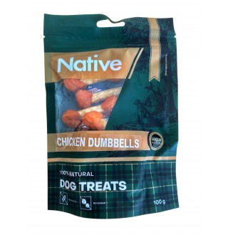 Native Chicken Dumbbell - ласощі для собак жувальні гантельки з куркою, 100г