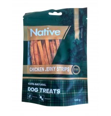 Native Chicken Jerky Strips - ласощі для собак курячі смужки, 100г
